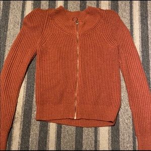 Rachael by Rachael Ray Bell Sleeve Full Zip Cardigan Sweater